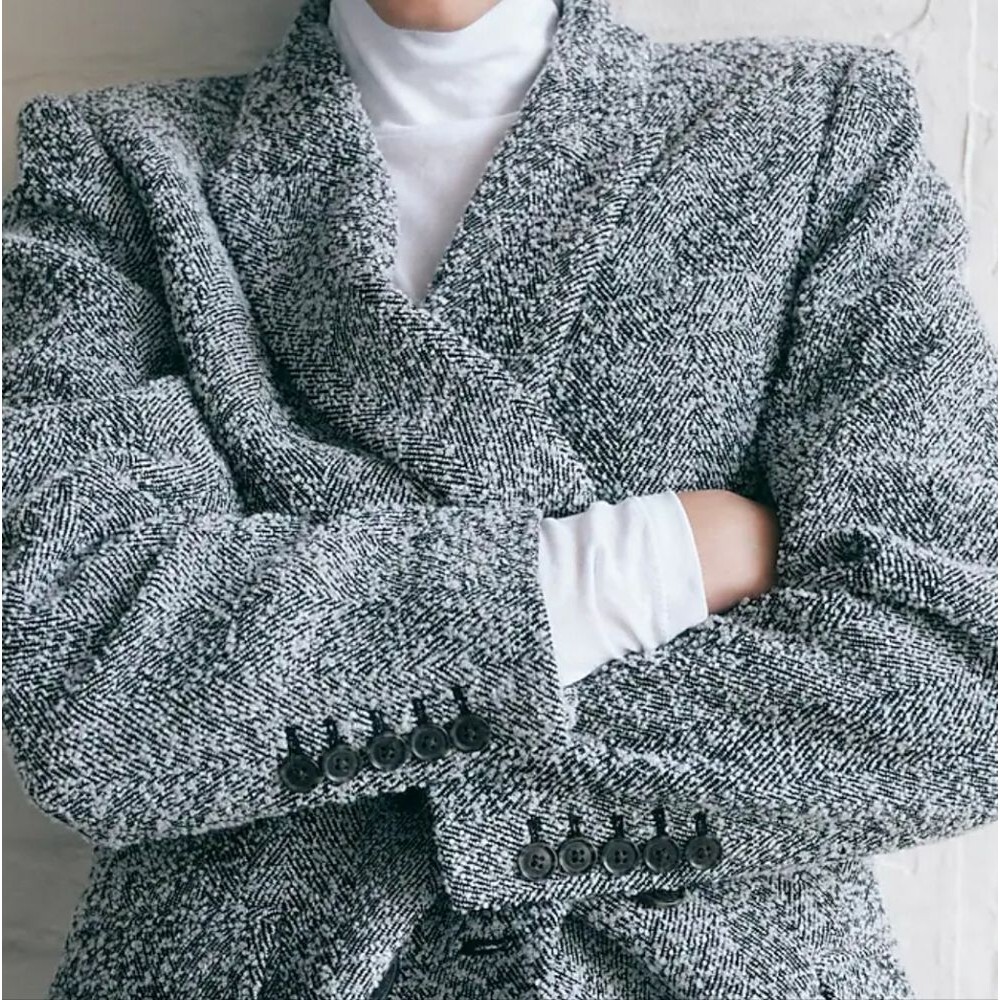 J.Crew Relaxed double-breasted blazer in Italian flecked herringbone size 4 - Picture 6 of 16